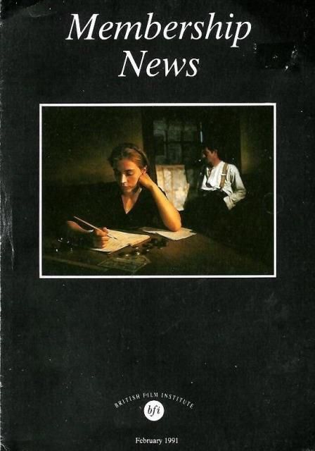 BFI MEMBERSHIP NEWS magazine side cover February 1991